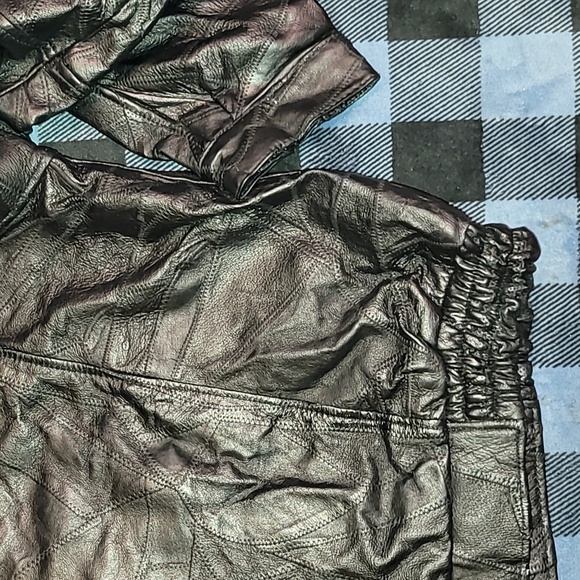 Vintage. 90s. Milan Leather. Patchwork leather. Heavyweight w/lining. Size 3x - Picture 14 of 16